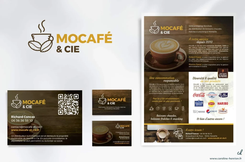 Identité visuelle pour l'entreprise Mocafé & cie