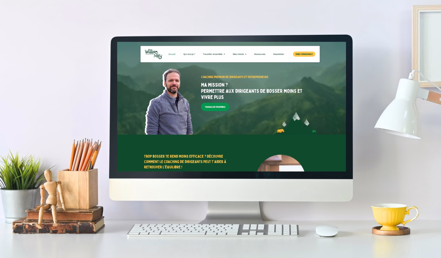 William Roy, coach de dirigeant·es : la refonte d'un site fait maison